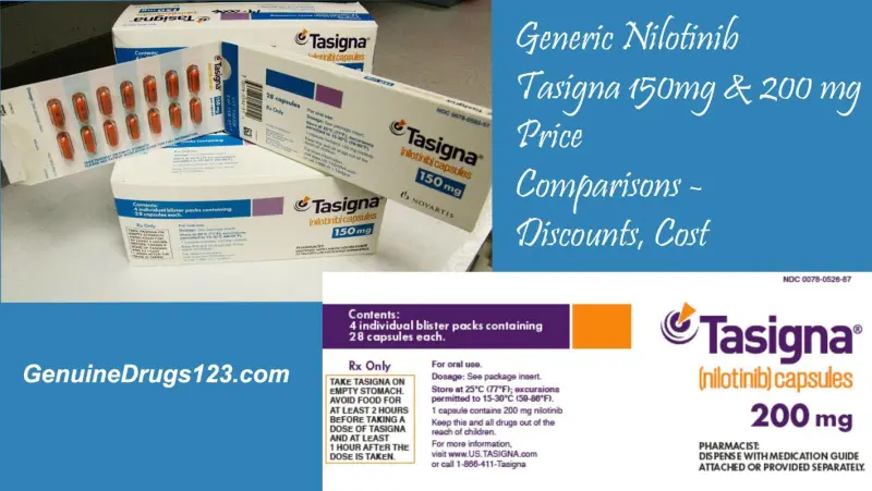 Generic Nilotinib Tasigna 150mg and 200 mg Price Comparisons Discounts Cost