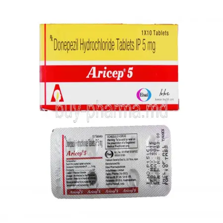 buy genuine drugs brand aricept aricep 5 mg tablet eisai